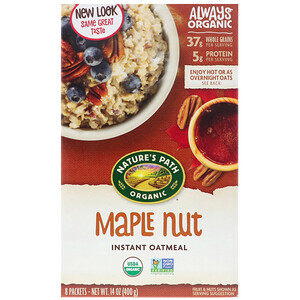 Отзывы о Натурес Пат, Organic Instant Oatmeal, Maple Nut, 8 Packets, 14 oz (400 g)