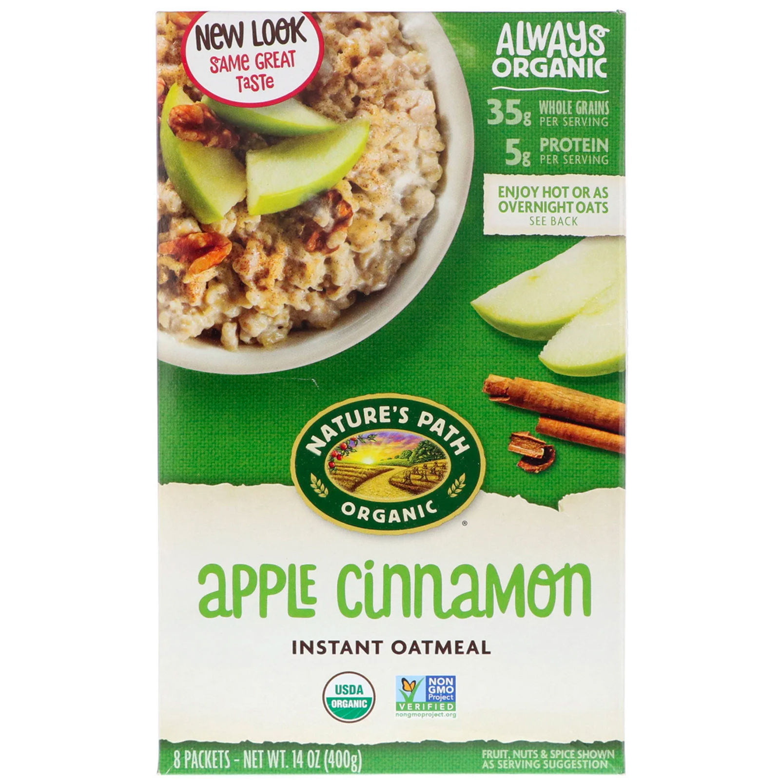 Nature's Path, Organic Instant Oatmeal, Apple Cinnamon, 8 Packets, 14 ...