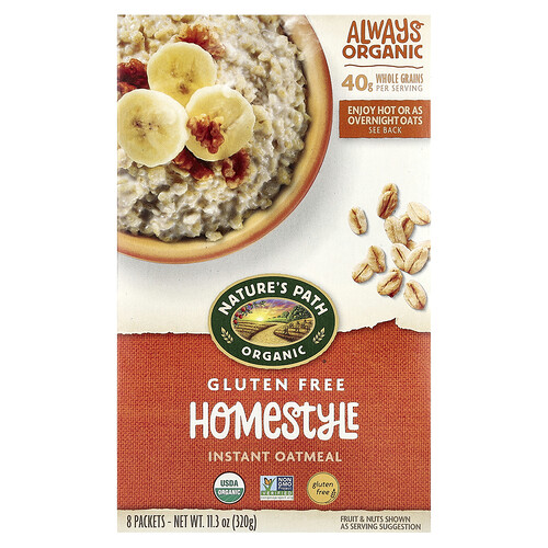 Nature's Path Organic Instant Oatmeal, Homestyle, 8 Packets, 11.3 oz (320 g)