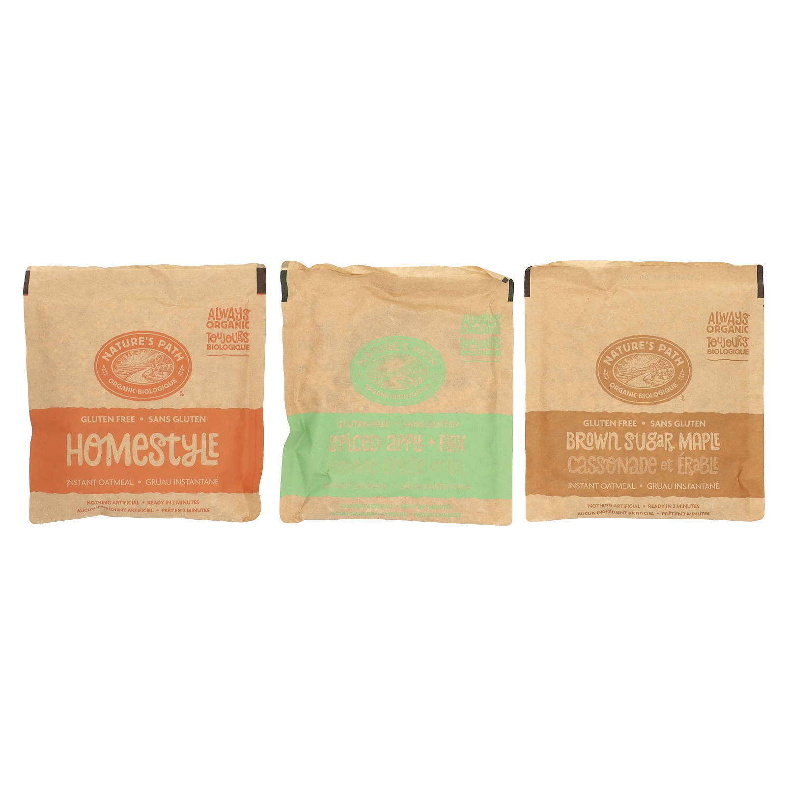 Organic Gluten Free Instant Oatmeal, Variety Pack, 8 Packets, 11.3 oz (320 g)