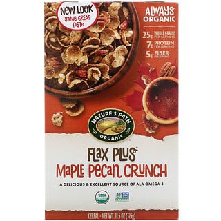 Nature's Path, Organic, Flax Plus Maple Pecan Crunch Cereal, knuspriges Leinsamen- und Ahorn-Pecan-Müsli aus biologischem Anbau, 325 g (11,5 oz.)