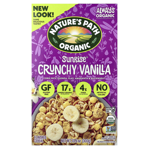 Nature's Path, Sunrise®, Cereal, Crunchy Vanilla, 300 g