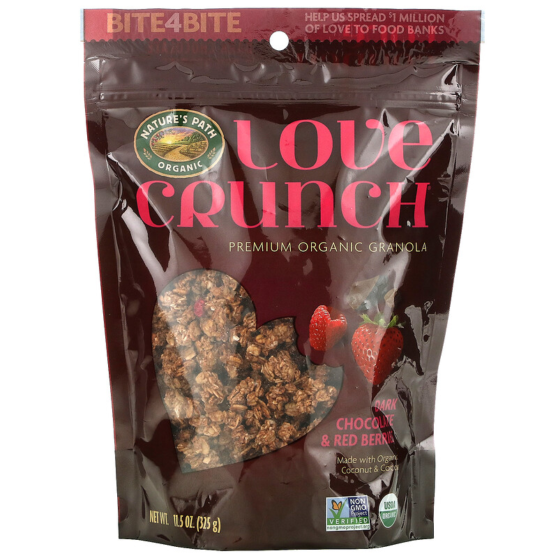 Love Crunch, 優質有機黑巧克力和紅色漿果格蘭諾拉麥片, 11.5盎司(325克)