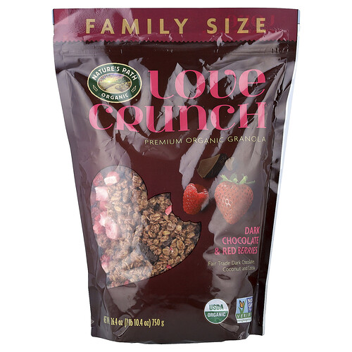 Nature's Path Love Crunch®, Premium Organic Granola, Dark Chocolate & Red Berries, 26.4 oz (750 g)