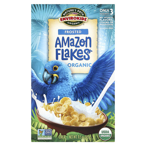 Nature's Path, EnviroKidz, Organic Frosted Amazon Flakes® Müsli, gefrostet, 325 g (11,5 oz.)
