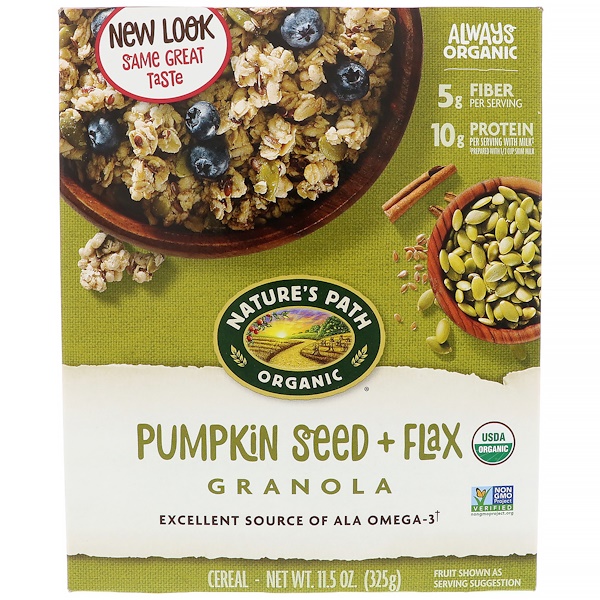 Nature's Path‏, Organic Pumpkin Seed + Flax Granola Cereal, 11.5 oz (325 g)