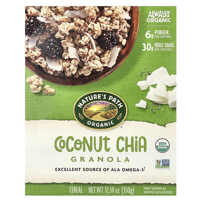 Nature's Path, Granola con chía y coco orgánicos, 12.34 oz (350 g)