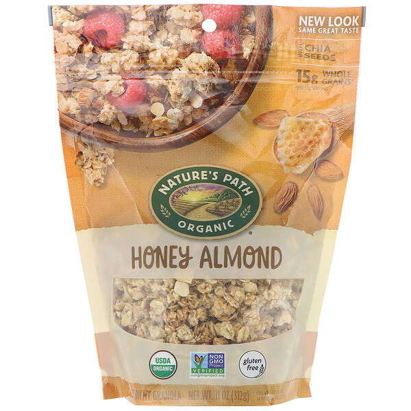 Nature's Path‏, Crunchy Granola, דבש ושקדים, 312 גרם