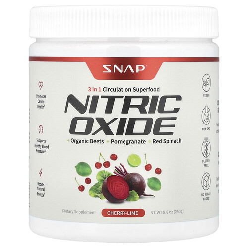 Snap Supplements Nitric Oxide, Cherry-Lime, 8.8 oz (250 g)