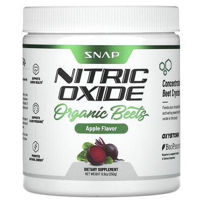 Snap Supplements , Nitric Oxide, Organic Beets, Apple, 8.8 Oz (250 G) 8.8Oz
