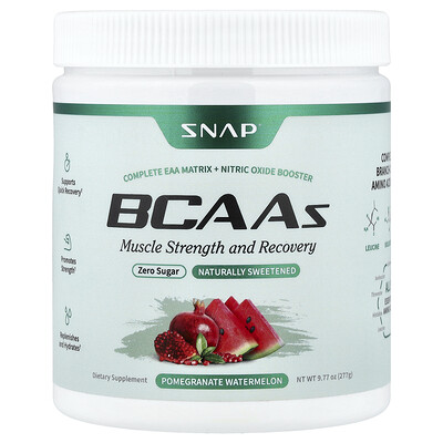 Snap Supplements, BCAA, Granada y sandía, 277 g (9,77 oz)
