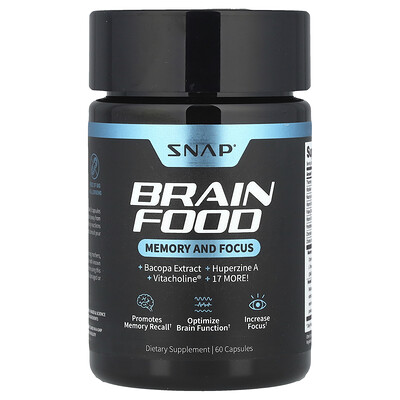 Snap Supplements, Alimento para el cerebro, 60 cápsulas