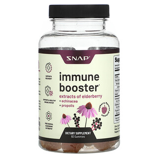 Snap Supplements, 机体抵抗支持软糖，树莓味，60 粒