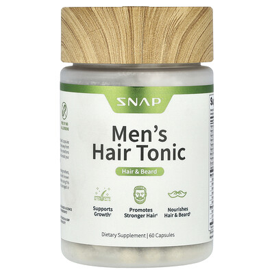 Snap Supplements, Tónico capilar para hombres, Cabello y barba, 60 cápsulas