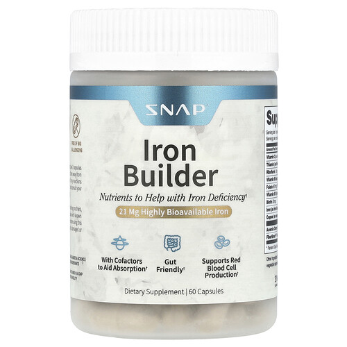 Snap Supplements Iron Builder, 60 Capsules