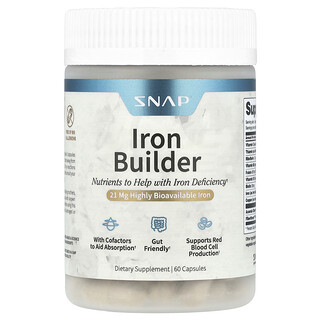 Snap Supplements, Iron Builder, 60 Capsules