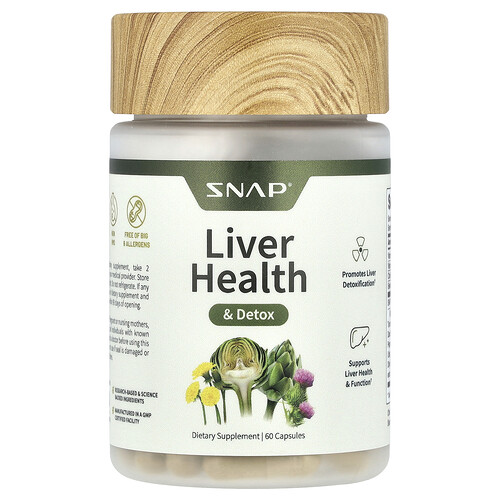 Snap Supplements, Lebergesundheit und Entgiftung, 60 Kapseln