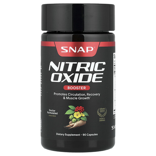 Snap Supplements, Potenciador de óxido nítrico, 90 cápsulas