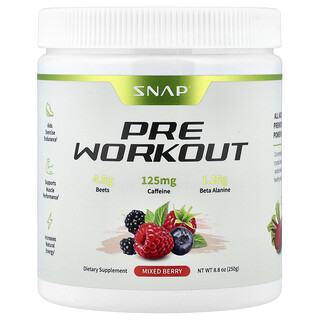 Snap Supplements, Preentrenamiento, Bayas mixtas, 250 g (8,8 oz)
