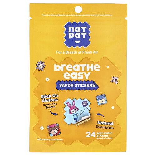 NATPAT Breathe Easy Vapor Stickers 24 Soft Fabric Stickers