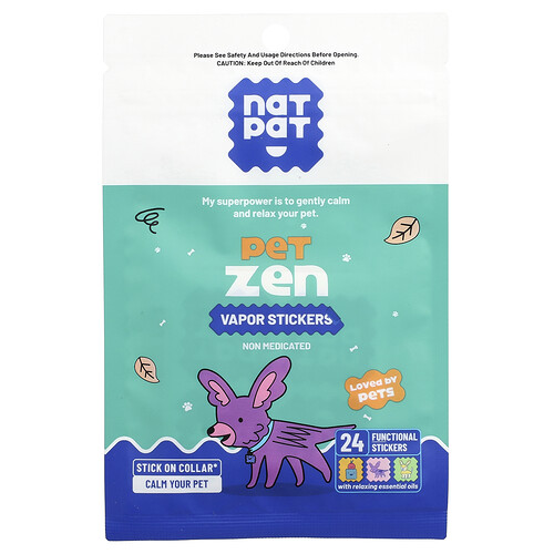 NATPAT, Pet Zen, Dampfaufkleber, 24 Aufkleber