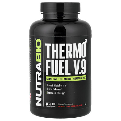 Product Image for NutraBio, Thermo Fuel V.9, 180 Veggie Capsules
