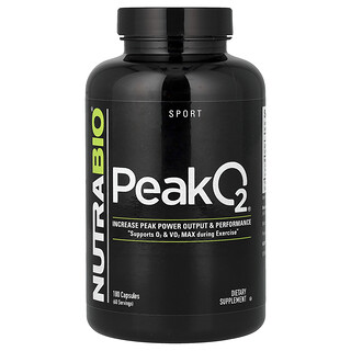 NutraBio, Pico de O2, 180 Cápsulas