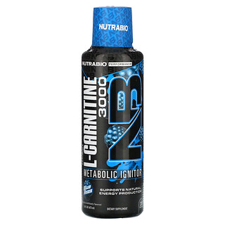 NutraBio, LeanShots L-Carnitine 3000, Blue Razz, 16 fl oz (473 ml)