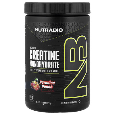Product Image for NutraBio, Micronized Creatine Monohydrate, Paradise Punch, 13.3 oz (378 g)