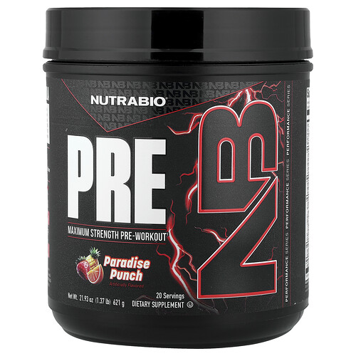 Nutrabio NutraBio, PRE-Workout, Paradise Punch, 1.37 lb (621 g)