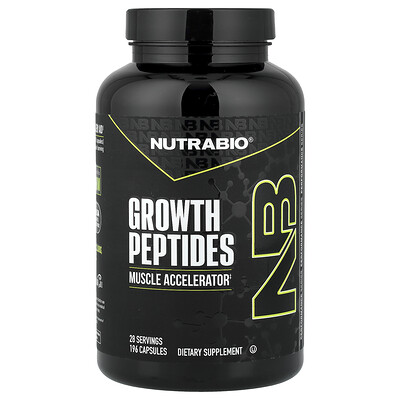 NutraBio, Growth Peptides, 196 Capsules