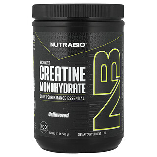 NutraBio, Micronized Creatine Monohydrate, Unflavored, 1.1 lb (500 g)