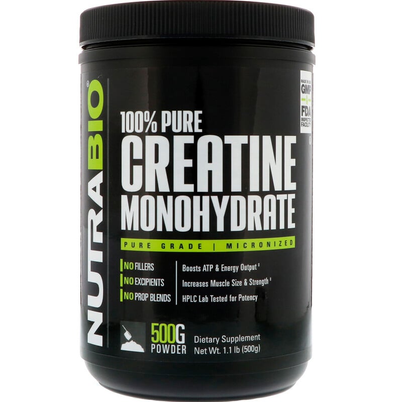 NutraBio Labs, Creatine Monohydrate, 1.1 lb (500 g) - iHerb