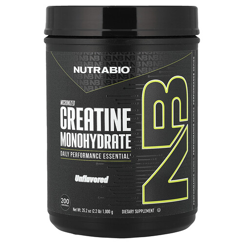NutraBio, Micronized Creatine Monohydrate, Unflavored, 2.2 lb (1,000 g)