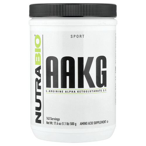 NutraBio, AAKG, 500 g (1,1 lb.)
