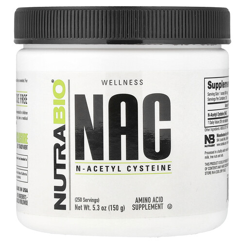 NutraBio, NAC, 150 g (5,3 oz.)