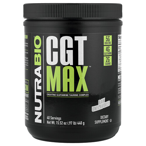 Nutrabio CGT MAX™, Raw Unflavored, 0.97 lb (440 g)