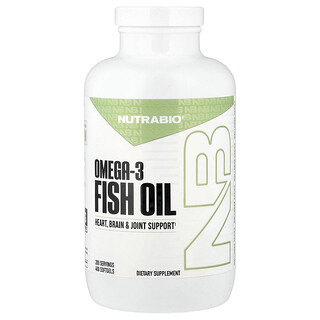 NutraBio, Omega-3 visolie, 400 softgels (1.000 mg per softgel)