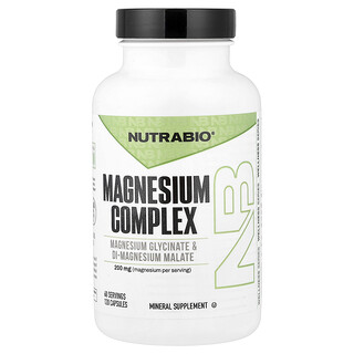 NutraBio, Magnesium Complex, 120 Capsules (100 mg per Capsule)