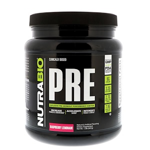 Отзывы о NutraBio Labs, PRE-Workout, Raspberry Lemonade, 1.3 lb (567 g)