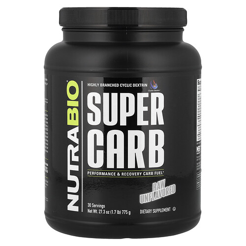 Nutrabio Super Carb, Raw Unflavored, 1.7 lb (775 g)