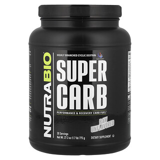 NutraBio, Supercarbohidratos, Crudo sin sabor`` 775 g (1,7 lb)