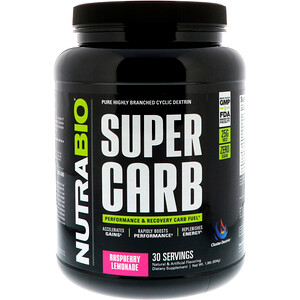 Отзывы о NutraBio Labs, Super Carb, Raspberry Lemonade, 1.8 lb (834 g)