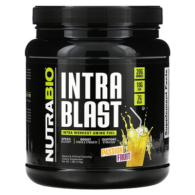 

NutraBio Labs Intra Blast Intra Workout Muscle Fuel Passion Fruit 1.6 lb (718 g)