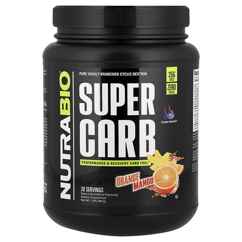 Nutrabio Super Carb, Orange Mango, 1.9 lb (841 g)