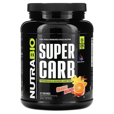 Nutrabio Orange Super Carb, Mango, 1.9 Lb (841 G) 1.9Lb