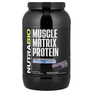 NutraBio, Kas Matrisi Proteini, Konfeti Kek, 2 lb (907 g)