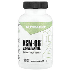 KSM-66®, ашваганда, 60 капсул (600 мг у капсулі)