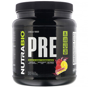 Отзывы о NutraBio Labs, PRE-Workout, Strawberry Lemon Bomb,  1.31 lb (596 g)