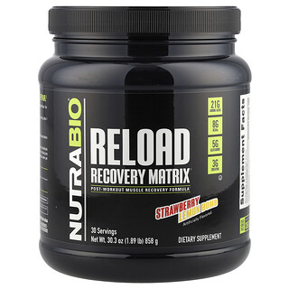 NutraBio‏, نسيج Reload Recovery بالفراولة و الليمون، 1.91 رطل (868 جم)